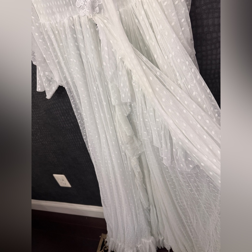 Elegant Sheer White Maxi Dress - Good for Maternity Shoot - Picture 8 of 8